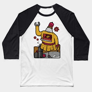 Support Local Robo Bakers Funny Characters Bright Colors Baseball T-Shirt